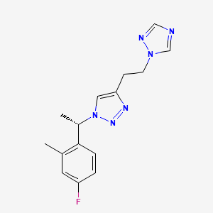 1-[(1S)-1-(4-fluoro-2-methylphenyl)ethyl]-4-[2-(1,2,4-triazol-1-yl)ethyl]triazole