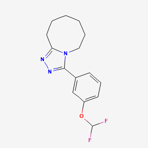 molecular formula C15H17F2N3O B7448348 3-[3-(Difluoromethoxy)phenyl]-5,6,7,8,9,10-hexahydro-[1,2,4]triazolo[4,3-a]azocine 