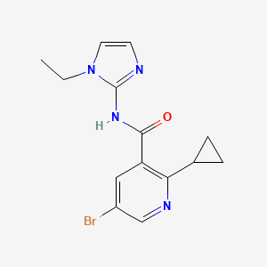 5-bromo-2-cyclopropyl-N-(1-ethylimidazol-2-yl)pyridine-3-carboxamide