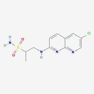 1-[(6-Chloro-1,8-naphthyridin-2-yl)amino]propane-2-sulfonamide