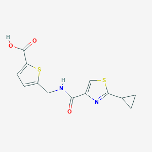 5-[[(2-Cyclopropyl-1,3-thiazole-4-carbonyl)amino]methyl]thiophene-2-carboxylic acid