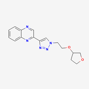 2-[1-[2-(Oxolan-3-yloxy)ethyl]triazol-4-yl]quinoxaline