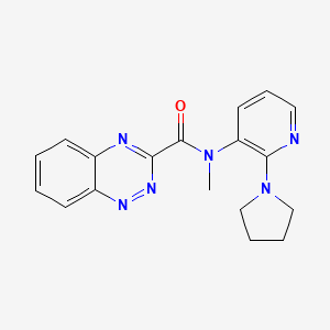 molecular formula C18H18N6O B7448440 N-methyl-N-(2-pyrrolidin-1-ylpyridin-3-yl)-1,2,4-benzotriazine-3-carboxamide 