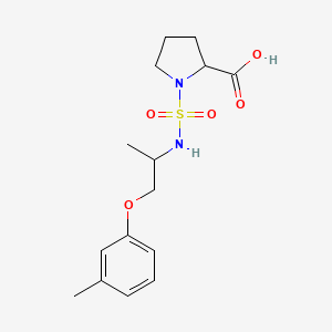 1-[1-(3-Methylphenoxy)propan-2-ylsulfamoyl]pyrrolidine-2-carboxylic acid