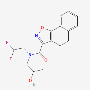 N-(2,2-difluoroethyl)-N-(2-hydroxypropyl)-4,5-dihydrobenzo[g][1,2]benzoxazole-3-carboxamide