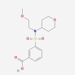 3-[2-Methoxyethyl(oxan-4-yl)sulfamoyl]benzoic acid