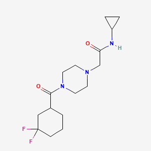 N-cyclopropyl-2-[4-(3,3-difluorocyclohexanecarbonyl)piperazin-1-yl]acetamide