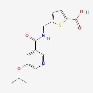 5-[[(5-Propan-2-yloxypyridine-3-carbonyl)amino]methyl]thiophene-2-carboxylic acid