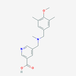 5-[[(4-Methoxy-3,5-dimethylphenyl)methyl-methylamino]methyl]pyridine-3-carboxylic acid