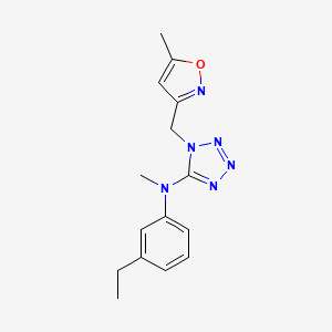 N-(3-ethylphenyl)-N-methyl-1-[(5-methyl-1,2-oxazol-3-yl)methyl]tetrazol-5-amine