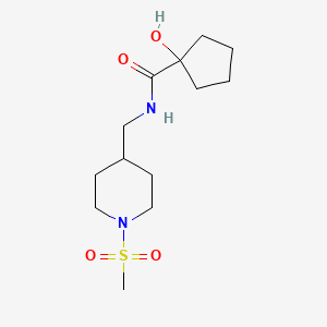 1-hydroxy-N-[(1-methylsulfonylpiperidin-4-yl)methyl]cyclopentane-1-carboxamide