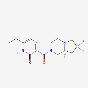 3-[(8aS)-7,7-difluoro-1,3,4,6,8,8a-hexahydropyrrolo[1,2-a]pyrazine-2-carbonyl]-6-ethyl-5-methyl-1H-pyridin-2-one