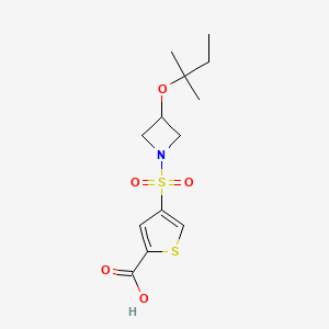 4-[3-(2-Methylbutan-2-yloxy)azetidin-1-yl]sulfonylthiophene-2-carboxylic acid