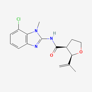 molecular formula C16H18ClN3O2 B7448642 (2R,3S)-N-(7-chloro-1-methylbenzimidazol-2-yl)-2-prop-1-en-2-yloxolane-3-carboxamide 