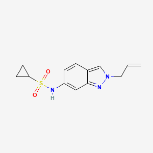 molecular formula C13H15N3O2S B7448667 N-(2-prop-2-enylindazol-6-yl)cyclopropanesulfonamide 