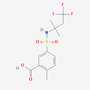 2-Methyl-5-[(4,4,4-trifluoro-2-methylbutan-2-yl)sulfamoyl]benzoic acid