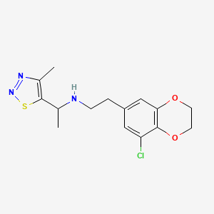 N-[2-(5-chloro-2,3-dihydro-1,4-benzodioxin-7-yl)ethyl]-1-(4-methylthiadiazol-5-yl)ethanamine