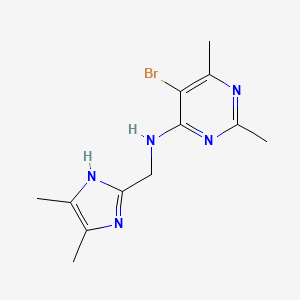 5-bromo-N-[(4,5-dimethyl-1H-imidazol-2-yl)methyl]-2,6-dimethylpyrimidin-4-amine