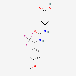 3-[[2,2,2-Trifluoro-1-(4-methoxyphenyl)ethyl]carbamoylamino]cyclobutane-1-carboxylic acid