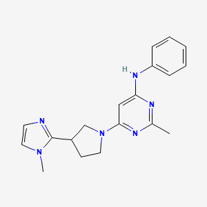 2-methyl-6-[3-(1-methylimidazol-2-yl)pyrrolidin-1-yl]-N-phenylpyrimidin-4-amine