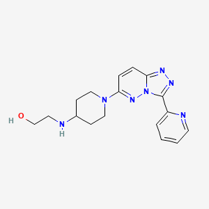 2-[[1-(3-Pyridin-2-yl-[1,2,4]triazolo[4,3-b]pyridazin-6-yl)piperidin-4-yl]amino]ethanol