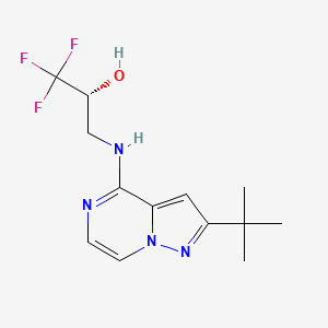 (2R)-3-[(2-tert-butylpyrazolo[1,5-a]pyrazin-4-yl)amino]-1,1,1-trifluoropropan-2-ol