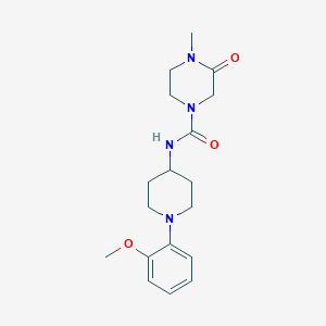 molecular formula C18H26N4O3 B7448807 N-[1-(2-methoxyphenyl)piperidin-4-yl]-4-methyl-3-oxopiperazine-1-carboxamide 