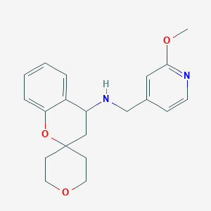 molecular formula C20H24N2O3 B7448810 N-[(2-methoxypyridin-4-yl)methyl]spiro[3,4-dihydrochromene-2,4'-oxane]-4-amine 