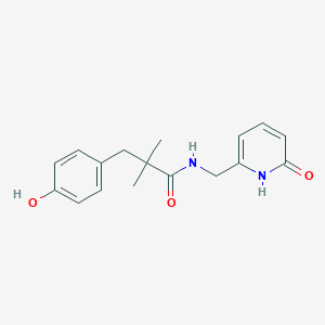 3-(4-hydroxyphenyl)-2,2-dimethyl-N-[(6-oxo-1H-pyridin-2-yl)methyl]propanamide