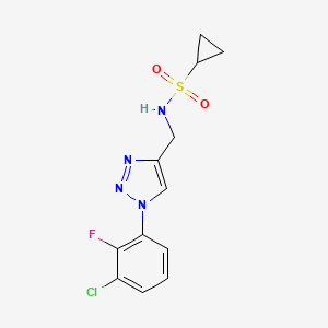 N-[[1-(3-chloro-2-fluorophenyl)triazol-4-yl]methyl]cyclopropanesulfonamide