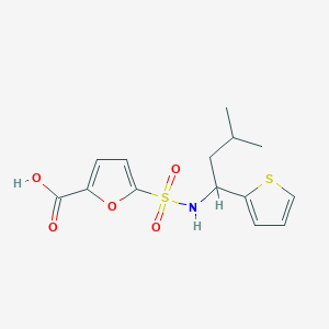 5-[(3-Methyl-1-thiophen-2-ylbutyl)sulfamoyl]furan-2-carboxylic acid