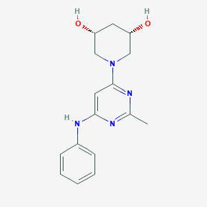 (3S,5R)-1-(6-anilino-2-methylpyrimidin-4-yl)piperidine-3,5-diol