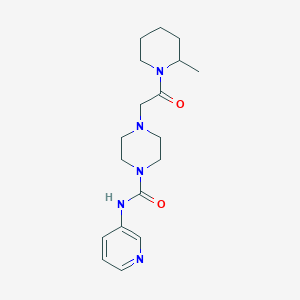 4-[2-(2-methylpiperidin-1-yl)-2-oxoethyl]-N-pyridin-3-ylpiperazine-1-carboxamide