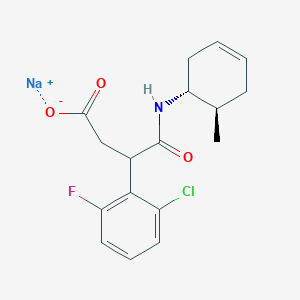 sodium;3-(2-chloro-6-fluorophenyl)-4-[[(1R,6R)-6-methylcyclohex-3-en-1-yl]amino]-4-oxobutanoate