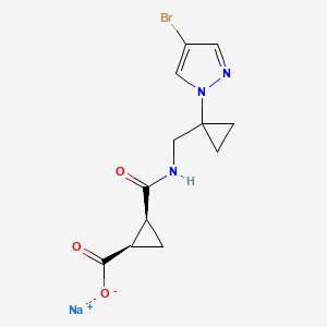 sodium;(1R,2S)-2-[[1-(4-bromopyrazol-1-yl)cyclopropyl]methylcarbamoyl]cyclopropane-1-carboxylate