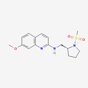 7-methoxy-N-[[(2R)-1-methylsulfonylpyrrolidin-2-yl]methyl]quinolin-2-amine