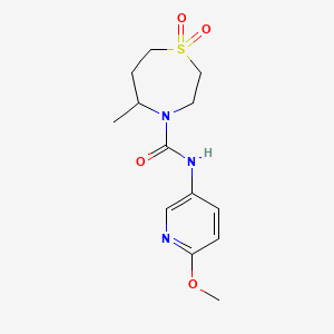 N-(6-methoxypyridin-3-yl)-5-methyl-1,1-dioxo-1,4-thiazepane-4-carboxamide