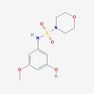 molecular formula C11H16N2O5S B7448925 N-(3-hydroxy-5-methoxyphenyl)morpholine-4-sulfonamide 