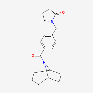 1-[[4-(8-Azabicyclo[3.2.1]octane-8-carbonyl)phenyl]methyl]pyrrolidin-2-one