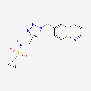 N-[[1-(quinolin-6-ylmethyl)triazol-4-yl]methyl]cyclopropanesulfonamide