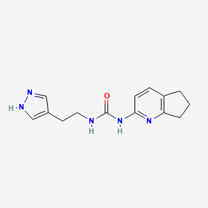 1-(6,7-dihydro-5H-cyclopenta[b]pyridin-2-yl)-3-[2-(1H-pyrazol-4-yl)ethyl]urea