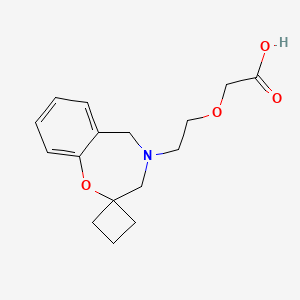 2-(2-Spiro[3,5-dihydro-1,4-benzoxazepine-2,1'-cyclobutane]-4-ylethoxy)acetic acid