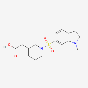 2-[1-[(1-Methyl-2,3-dihydroindol-6-yl)sulfonyl]piperidin-3-yl]acetic acid