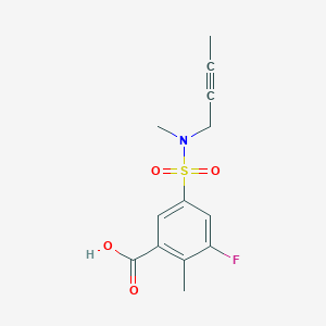 5-[But-2-ynyl(methyl)sulfamoyl]-3-fluoro-2-methylbenzoic acid