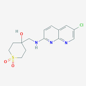 4-[[(6-Chloro-1,8-naphthyridin-2-yl)amino]methyl]-1,1-dioxothian-4-ol