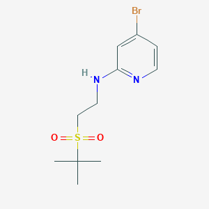 molecular formula C11H17BrN2O2S B7449030 4-bromo-N-(2-tert-butylsulfonylethyl)pyridin-2-amine 