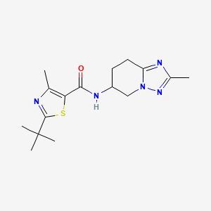 2-tert-butyl-4-methyl-N-(2-methyl-5,6,7,8-tetrahydro-[1,2,4]triazolo[1,5-a]pyridin-6-yl)-1,3-thiazole-5-carboxamide