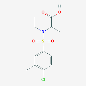 molecular formula C12H16ClNO4S B7449069 2-[(4-Chloro-3-methylphenyl)sulfonyl-ethylamino]propanoic acid 