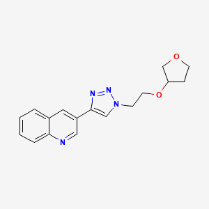 3-[1-[2-(Oxolan-3-yloxy)ethyl]triazol-4-yl]quinoline