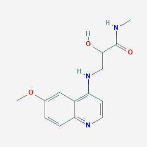 molecular formula C14H17N3O3 B7449091 2-hydroxy-3-[(6-methoxyquinolin-4-yl)amino]-N-methylpropanamide 